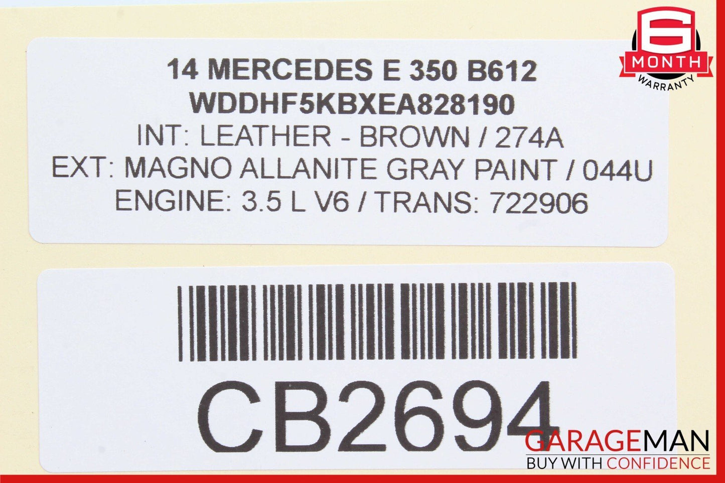 08-17 Mercedes W212 E350 CLS500 CLS550 Rear Right or Left Side Lower Control Arm