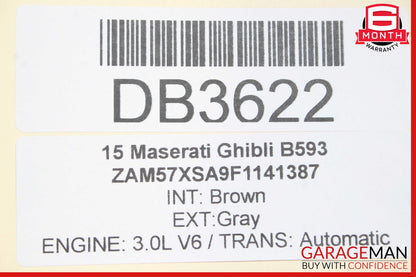 14-17 Maserati Ghibli Front Right Passenger Side Exterior Door Shell Frame Panel