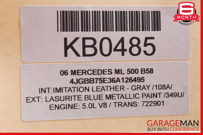 06-12 Mercedes W164 ML500 GL450 Front Left Exterior Door Handle Silver OEM