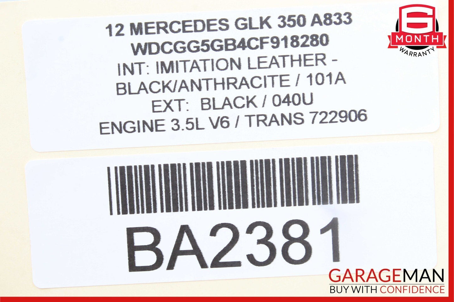 10-15 Mercedes X204 GLK350 Rear Right / Left Side Upper Rearward Control Arm