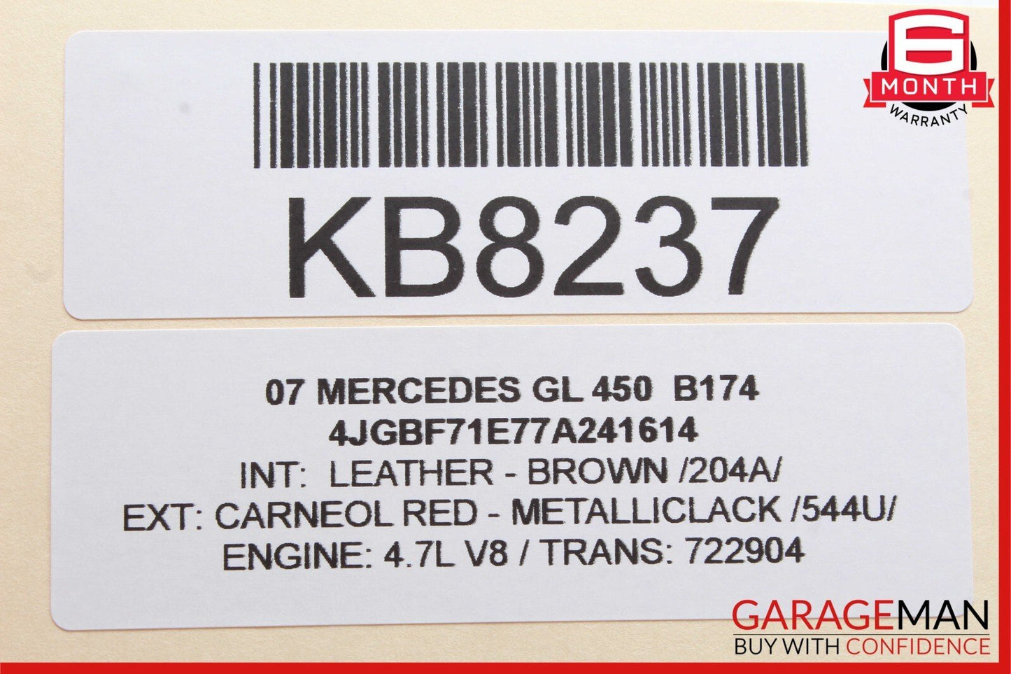07-12 Mercedes X164 GL450 Third 3rd Seat Row Power Folding Control Module Unit