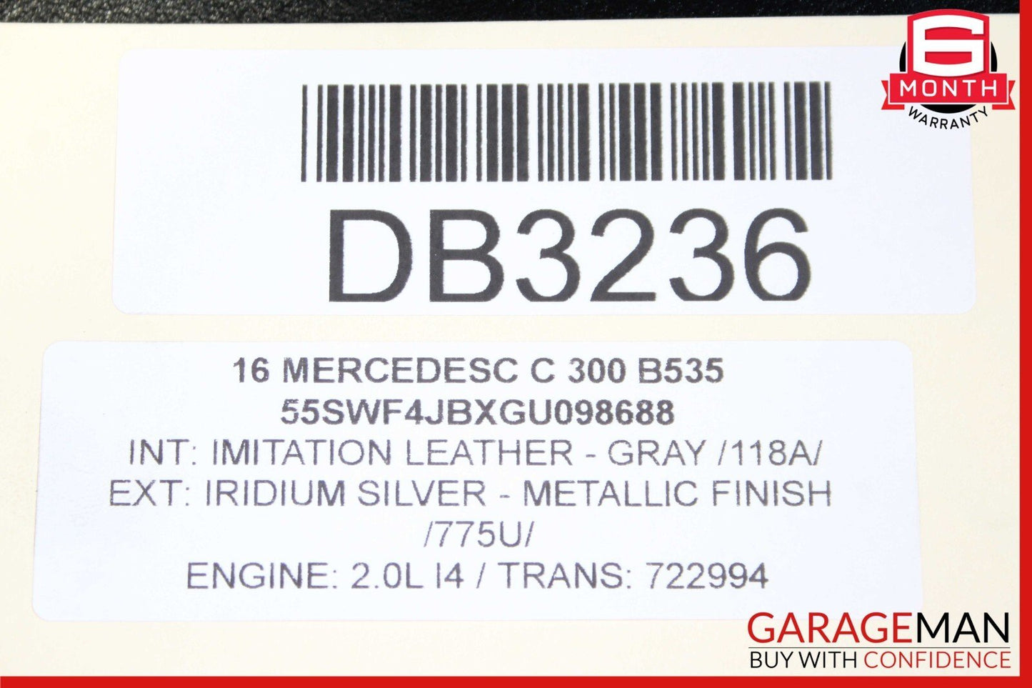 15-17 Mercedes W205 C300 RWD 7G Automatic Transmission Assembly 722.994 OEM 55k