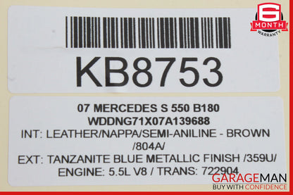 07-13 Mercedes W221 S550 Center Dash Heater Switch Control Panel Assembly OEM