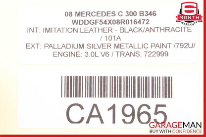 08-11 Mercedes W204 C250 C300 C63 AMG Front Left Side Exterior Door Handle OEM