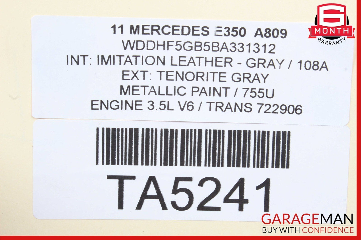 10-16 Mercedes W212 E350 Right Passenger Side Gas Tank Fuel Pump Motor OEM