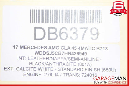 14-19 Mercedes W117 CLA45 AMG Front Right Side Top Upper Seat Cushion Cover
