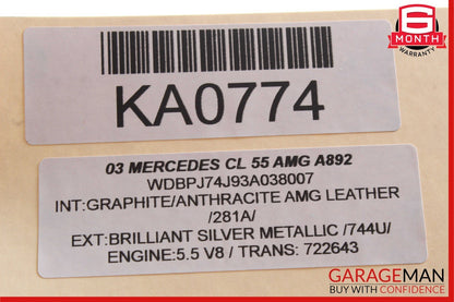03-06 Mercedes W215 CL55 AMG SL500 Right Side Engine Motor Rocker Arm Camshaft