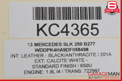 12-20 Mercedes R172 SLK250 Convertible Trunk Right Assist Lift Cylinder OEM