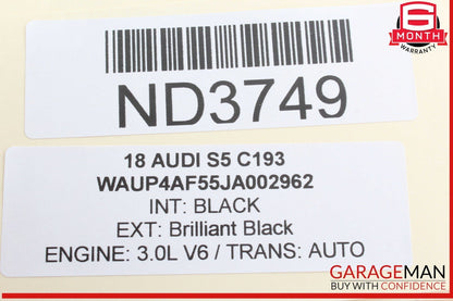 17-24 Audi S5 A4 Quattro Front Right Passenger Side Window Regulator Motor OEM