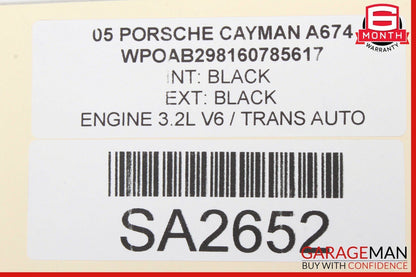 06-08 Porsche Cayman 987 Front Right Side Interior Door Trim Panel Cover OEM