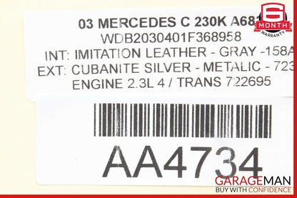 01-07 Mercedes W203 C230 C320 C55 AMG Rear Left Side Door Controller Module