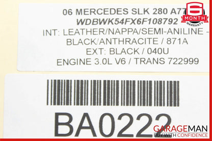 05-11 Mercedes R171 SLK280 Front Right & Left Shock Absorber Coil Spring Set