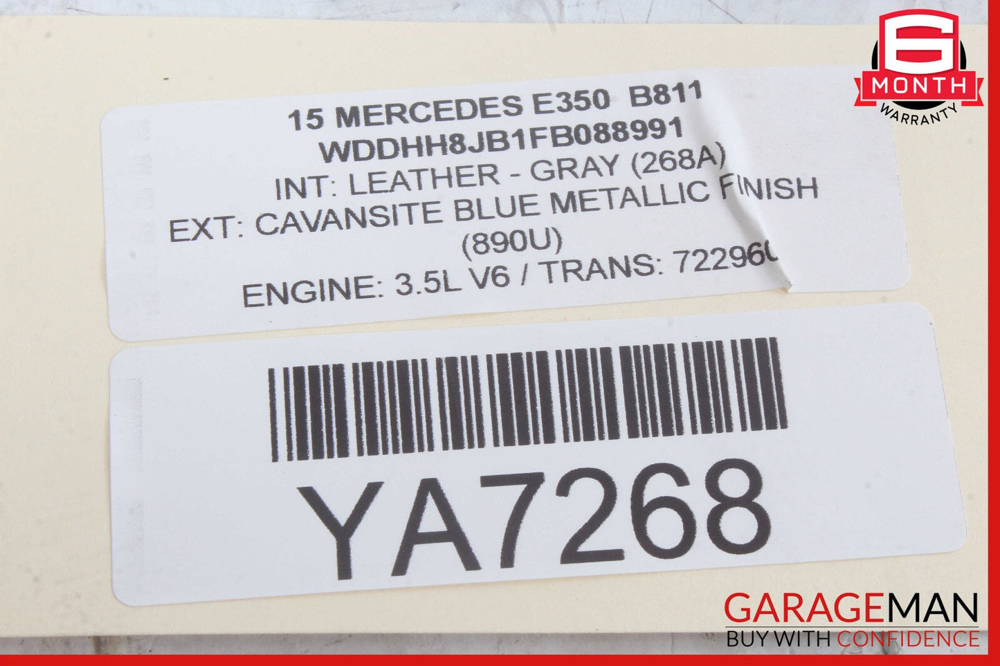 14-16 Mercedes W212 E350 E550 Rear Left Side Exterior Door Handle Keyless Go OEM