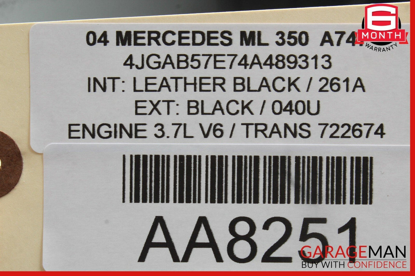 06-13 Mercedes W164 ML350 GL450 Window Regulator Motor Front Right Side OEM