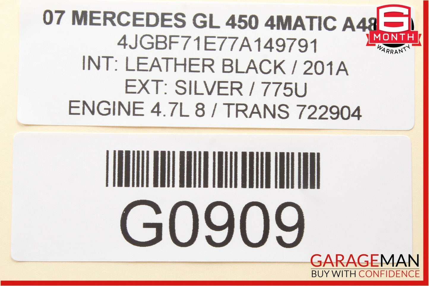 07-12 Mercedes X164 GL450 3rd Row Seat Folding Power Switch Control Button Black