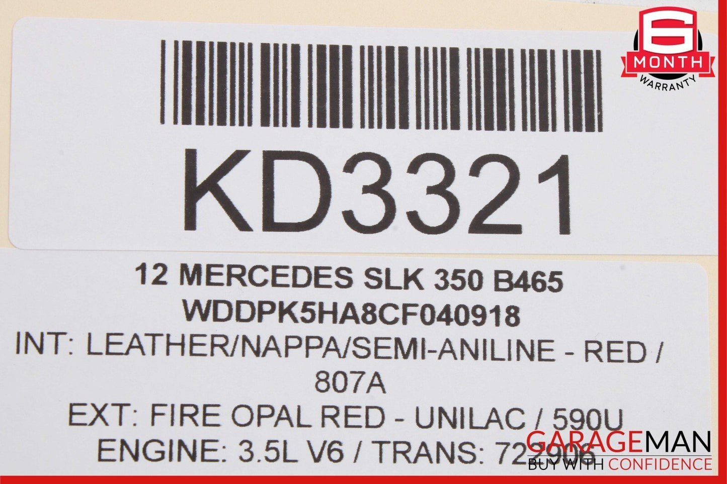 12-20 Mercedes R172 SLK350 Front Left Side Seat Belt Seatbelt Retractor Black