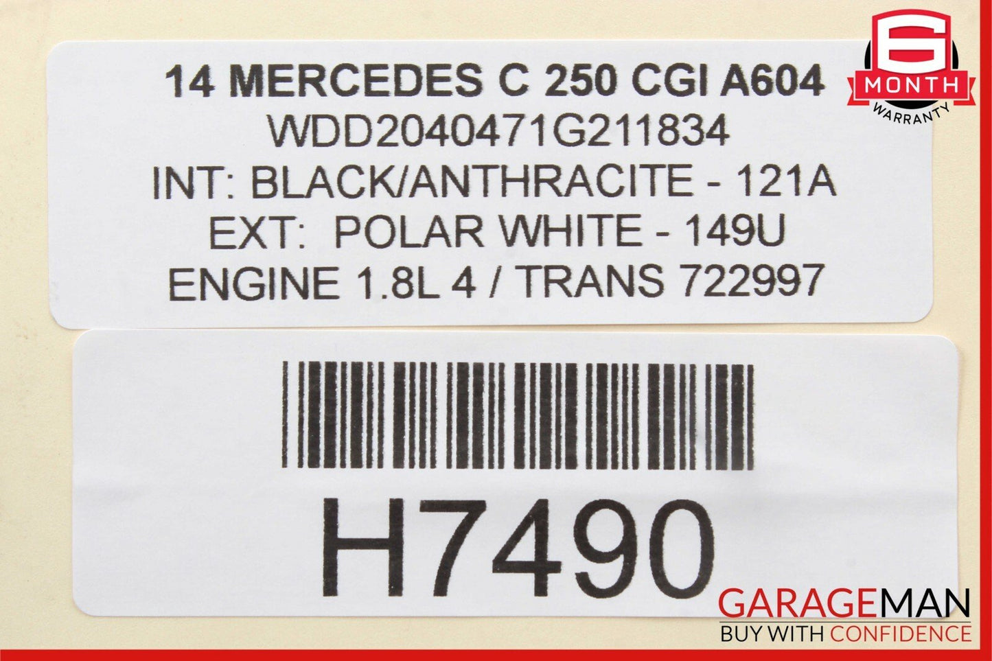 08-14 Mercedes W204 C250 Front Left Exterior Door Handle w/ Door Actuator Latch