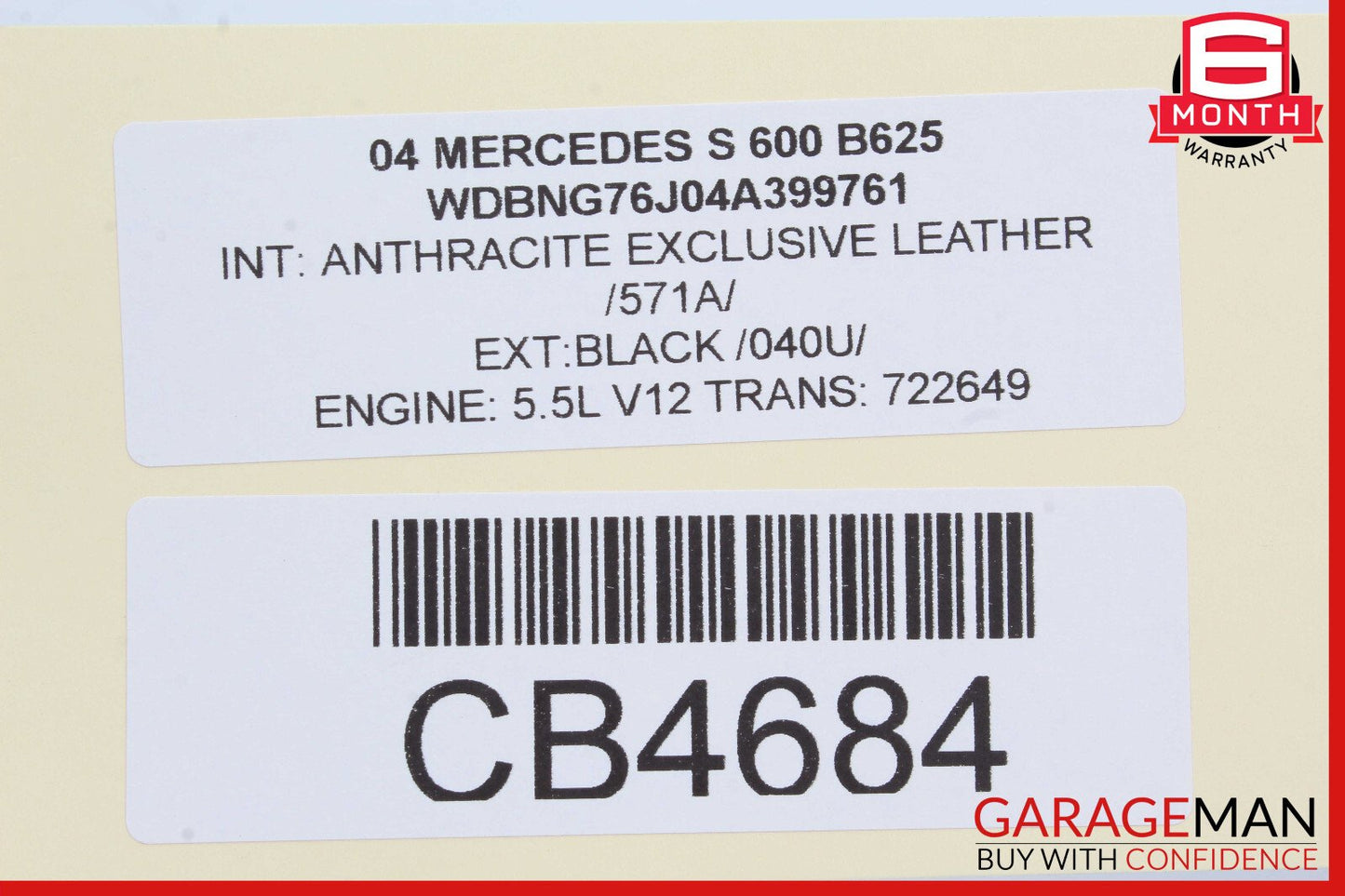 00-06 Mercedes W220 S600 Rear Left Tie Rod Link Control Arm 2203520003 OEM