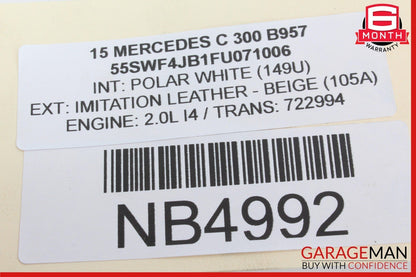 15-20 Mercedes W205 C300 C350e Rear Left Side Wheel Spindle Knuckle Hub Bearing