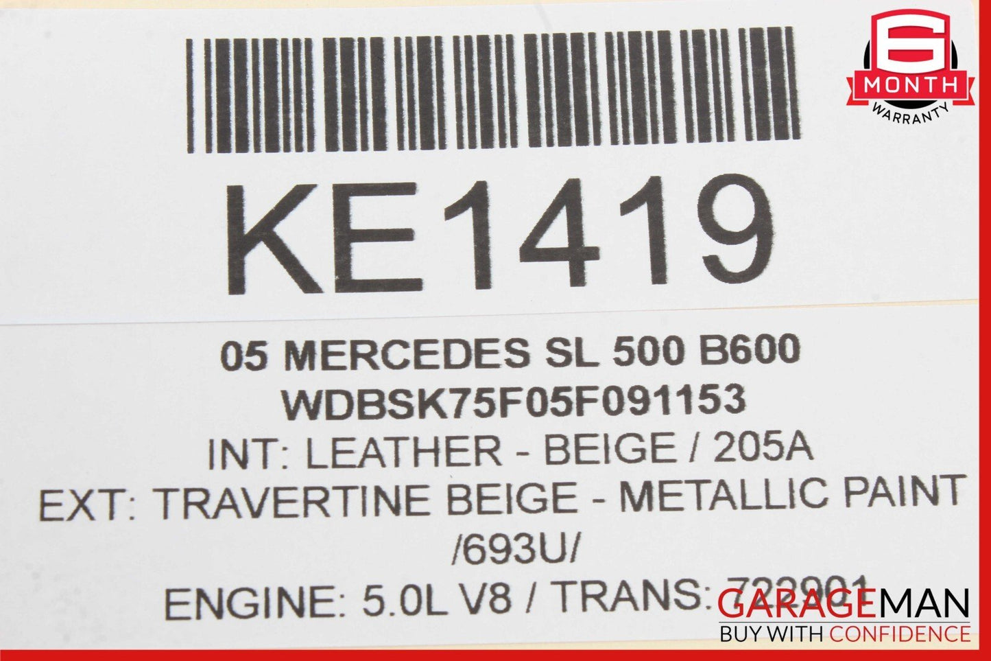 03-08 Mercedes R230 SL500 Rear Left Luggage Seatbelt Retractor Speaker Black OEM