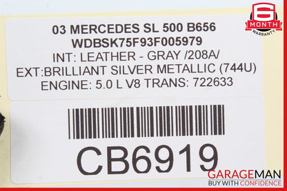 03-12 Mercedes R230 SL500 SL550 E500 Rear Left Upper Control Arm 2303520001 OEM