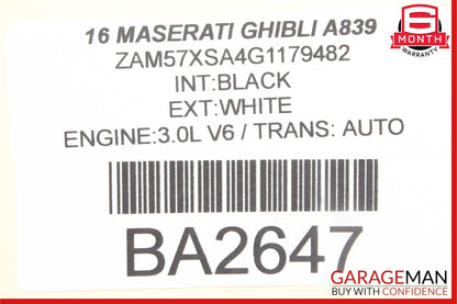 14-17 Maserati Ghibli Front Right Side Dash AC A/C Air Vent Trim Panel Grille