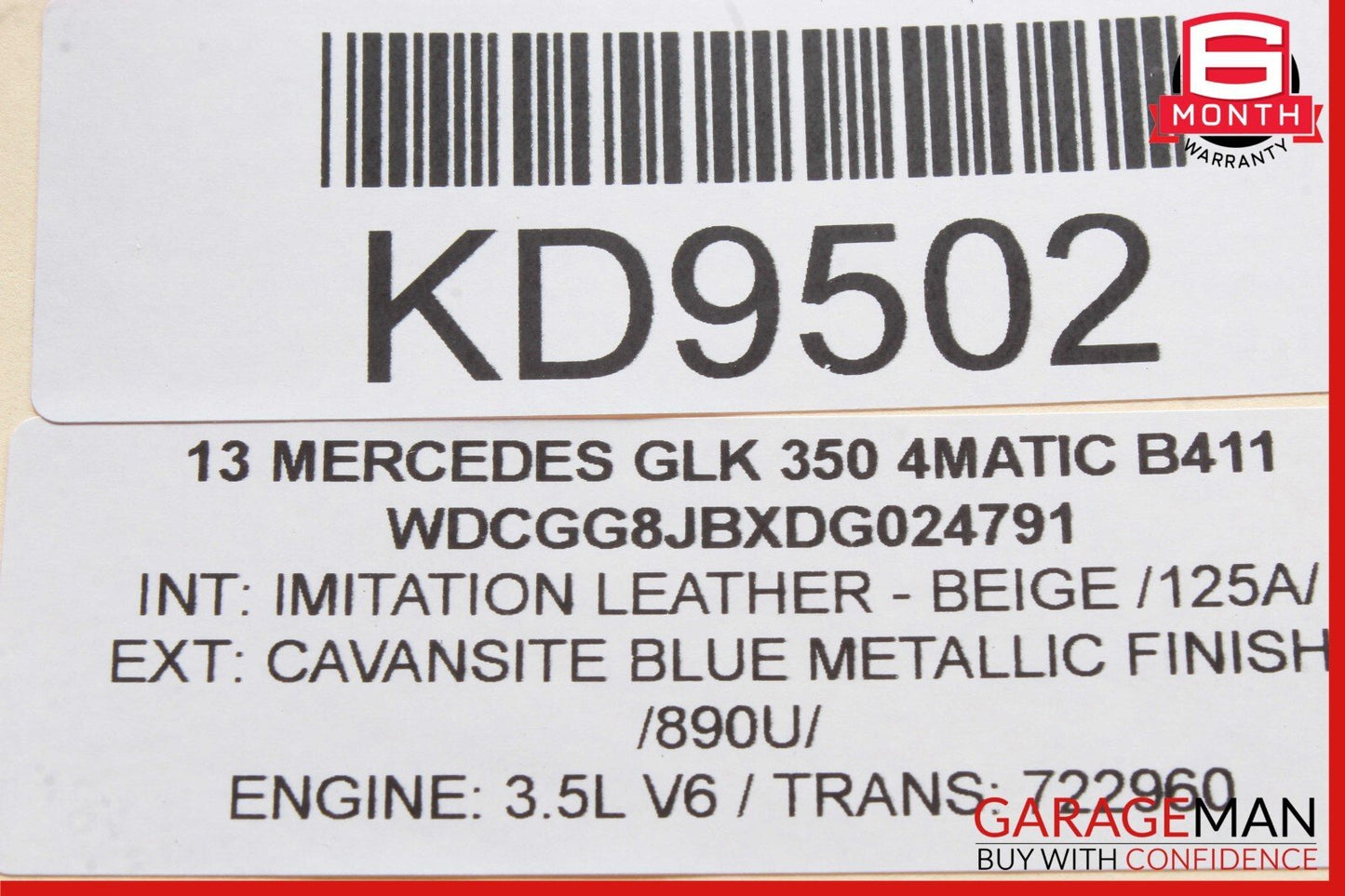 08-15 Mercedes GLK250 C350 C300 Rear Right / Left Upper Trailing Control Arm