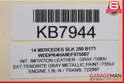 12-20 Mercedes R172 SLK250 Right Side Exterior Door Handle Keyless Go OEM