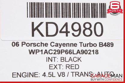 03-10 Porsche Cayenne Turbo Trunk Switch Liftgate Lid Release 1J0827566F OEM