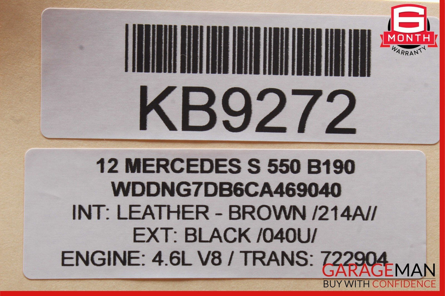 07-13 Mercedes W221 S550 S350 Rear Center Console AC A/C Air Vent Trim Assembly