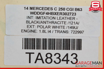08-17 Mercedes W204 C250 SLK350 Front Right Side Lower Control Arm 2043306811