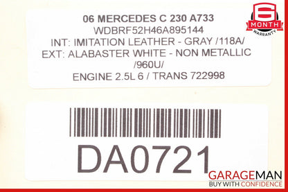 01-07 Mercedes W203 C230 C320 Front Right Side Door Computer Control Module OEM