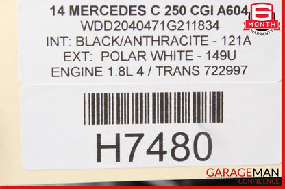 12-14 Mercedes W204 C250 C300 C350 Speedometer Odometer Instrument Cluster Gauge