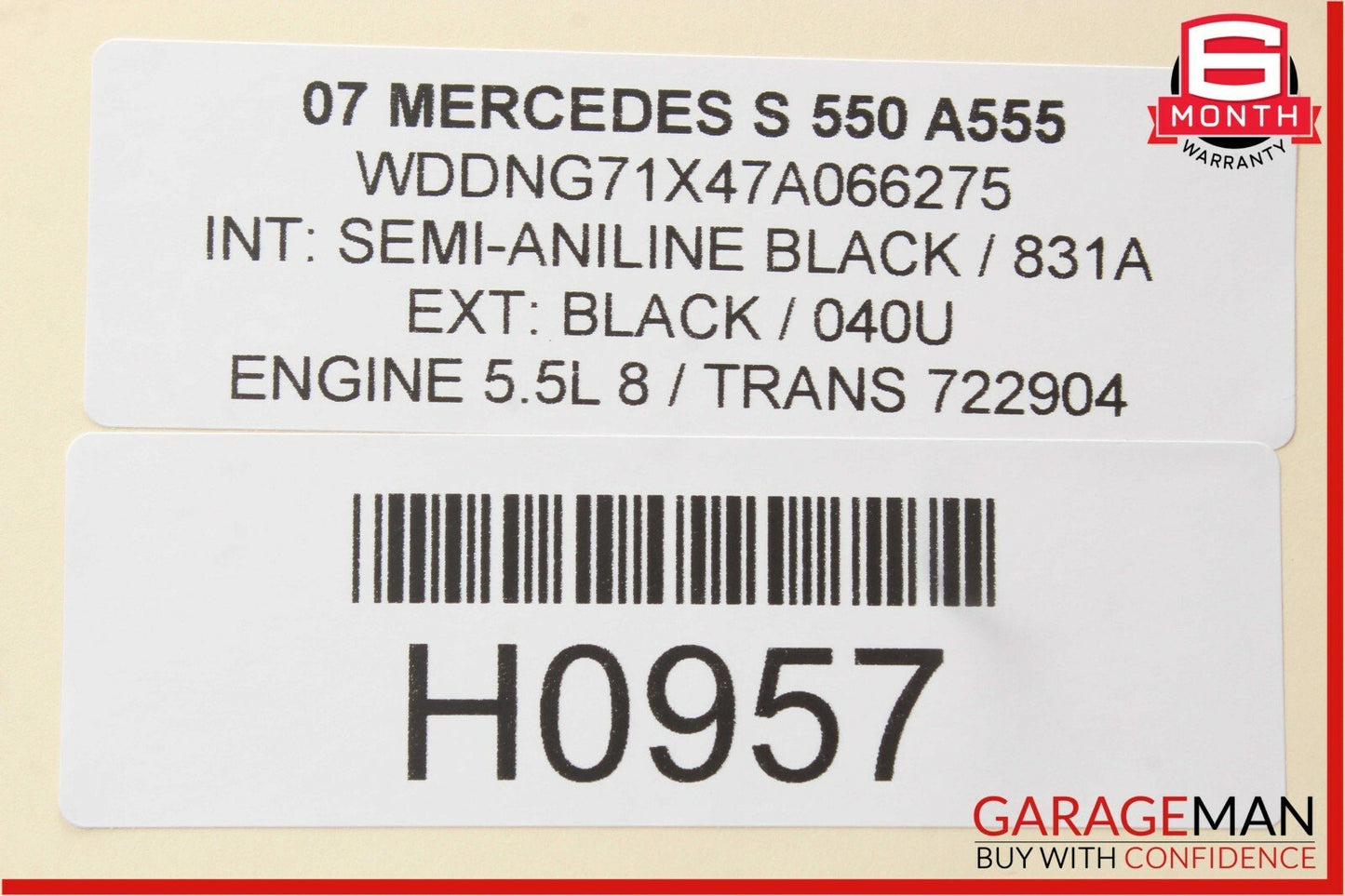 07-13 Mercedes W221 S550 Front Right Keyless Go Exterior Door Handle Black