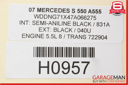 07-13 Mercedes W221 S550 Front Right Keyless Go Exterior Door Handle Black