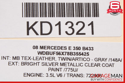 07-09 Mercedes W211 E350 E550 Front Right Side Door Rear View Mirror Silver OEM