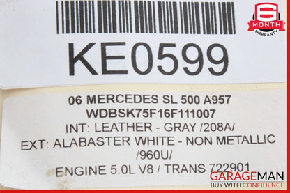 04-08 Mercedes R230 SL500 SL500 Front Left Side Mirror Door Rear View OEM