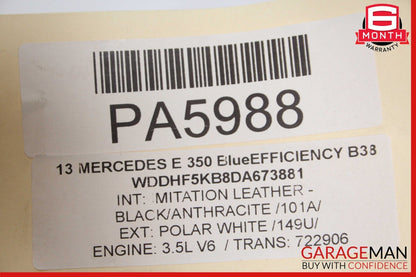 10-13 Mercedes W212 E500 E550 Front Left Driver Side Interior Door Panel Assy