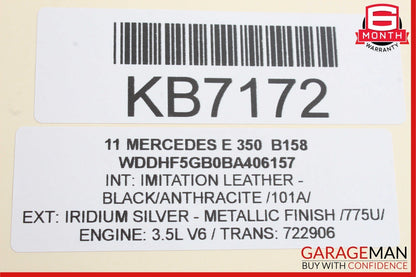 10-13 Mercedes W212 E350 E63 AMG Sedan Rear Left Side Inner Tail Light Lamp OEM