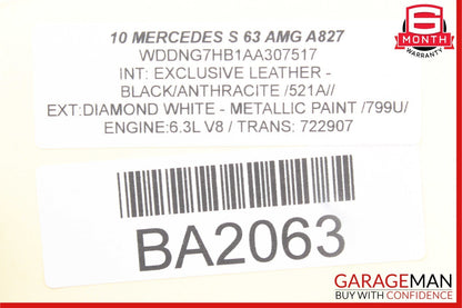 07-14 Mercedes W221 S63 AMG Front Left Driver Side Door Lock Switch Control