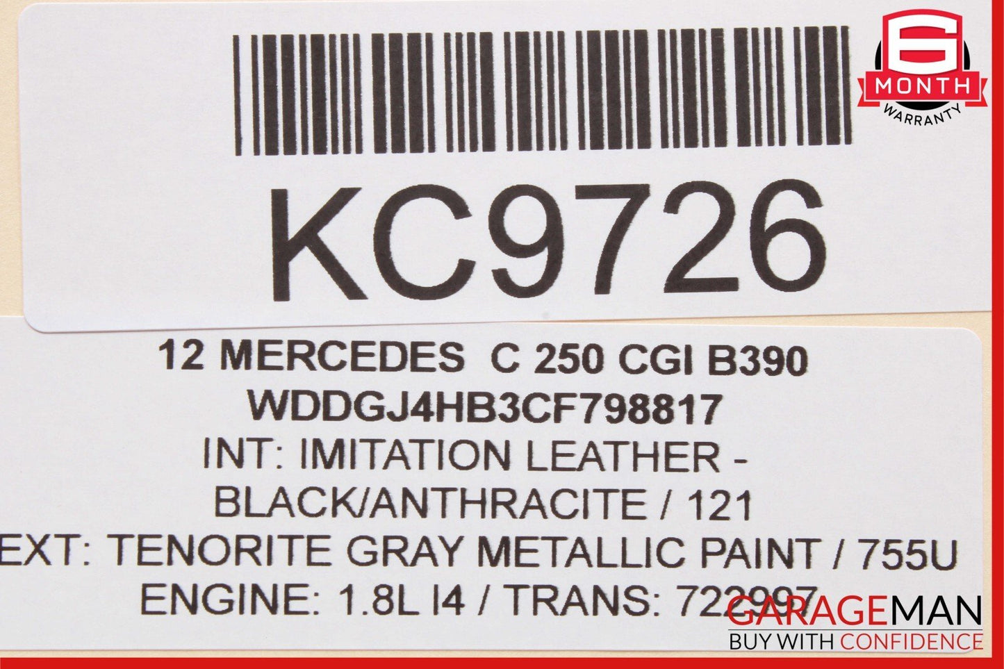 12-14 Mercedes W204 C250 C63 AMG Rear Fuse Relay Junction Box Module Assembly