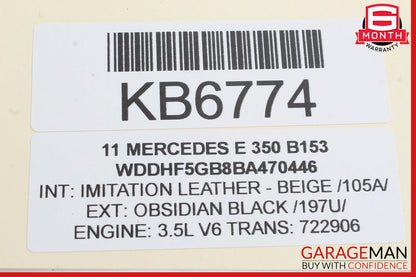 10-13 Mercedes W212 E350 E550 Sedan Inner Tail Light Lamp Rear Right Side OEM