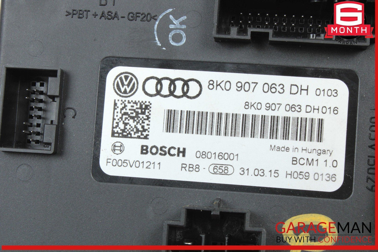 09-17 Audi Q5 SQ5 A4 A5 BCM Onboard Supply Control Module Unit 8K0907063DH OEM