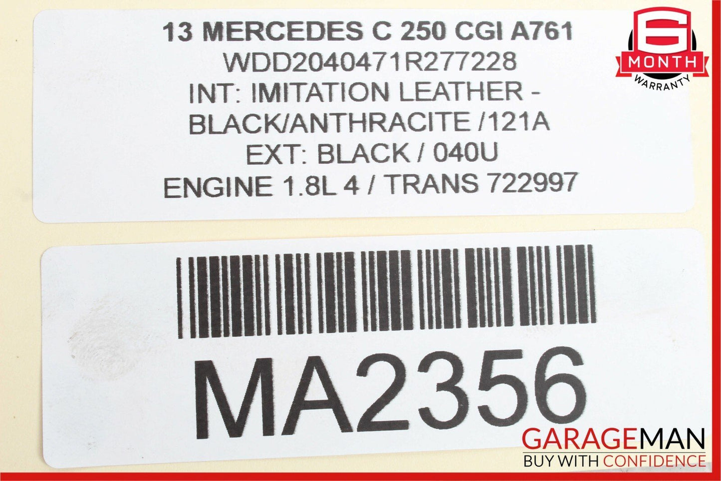 12-15 Mercedes W204 C250 1.8L Bosch Engine Starter Motor 0051513901 OEM
