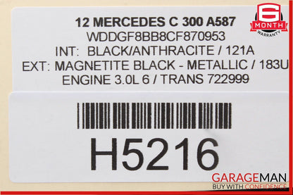 08-14 Mercedes W204 C300 Rear Right Passenger Side Door Window Regulator Motor