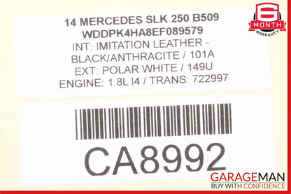 12-16 Mercedes R172 SLK250 SLK350 SLK300 Master Cylinder Power Brake Booster OEM