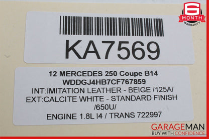 08-16 Mercedes E350 C300 C250 Front Right Side Door Window Regulator Motor Unit
