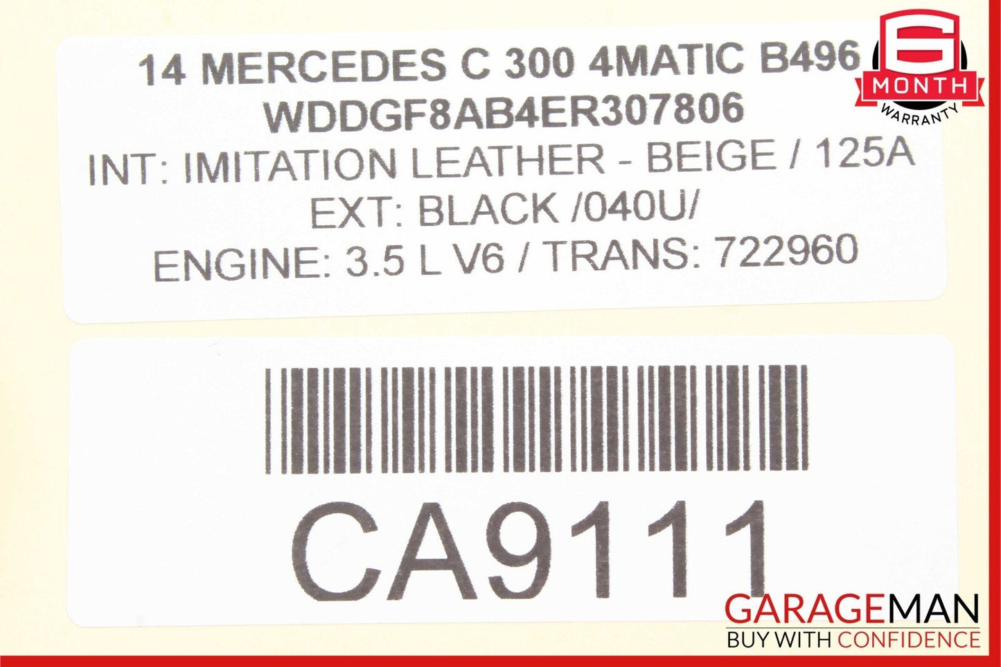 08-14 Mercedes W204 C250 C300 Rear Left / Right Upper Suspension Control Arm