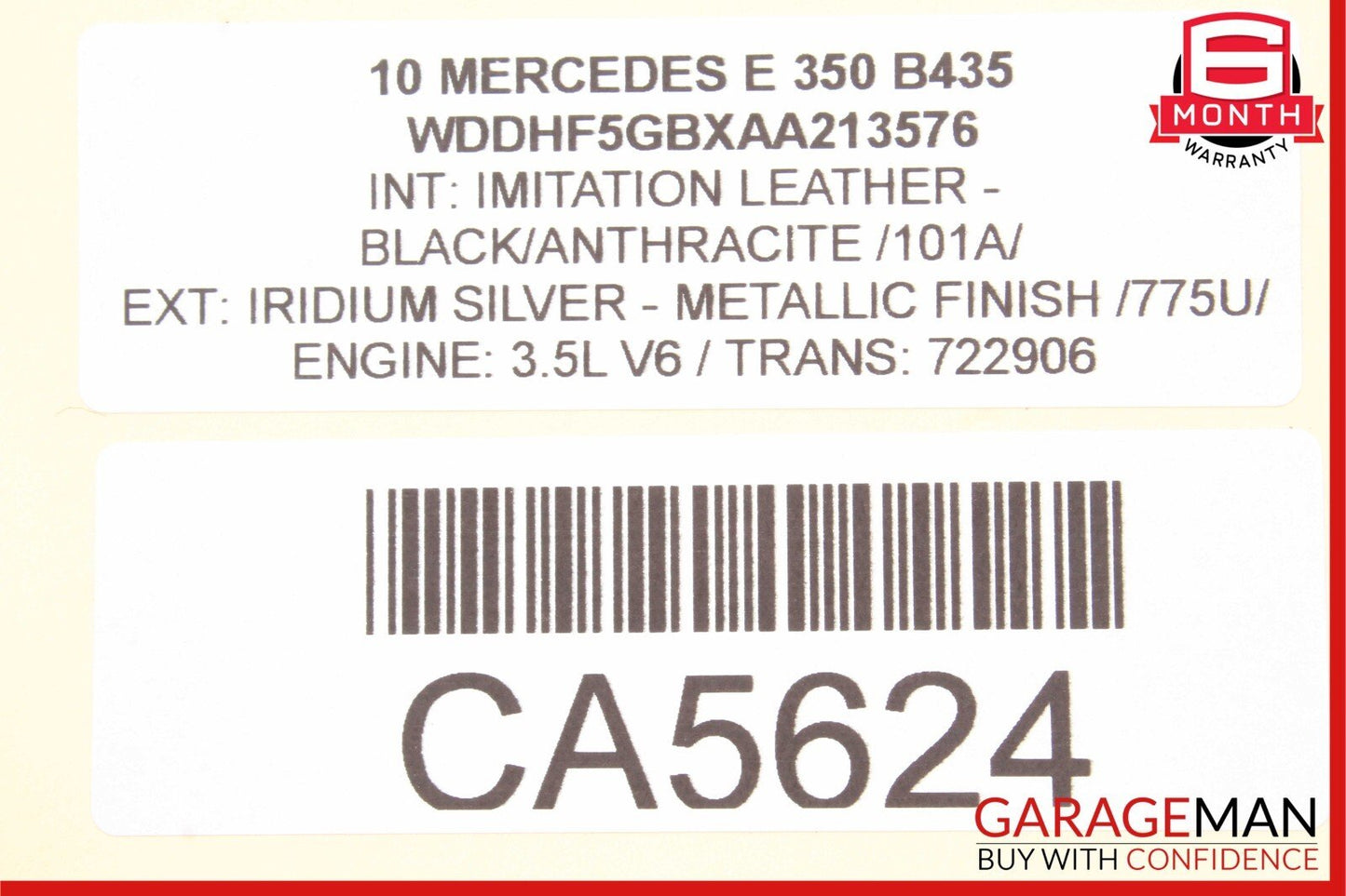 06-13 Mercedes W212 E350 SLK350 Right Engine Motor Cylinder Head Valve Cover OEM