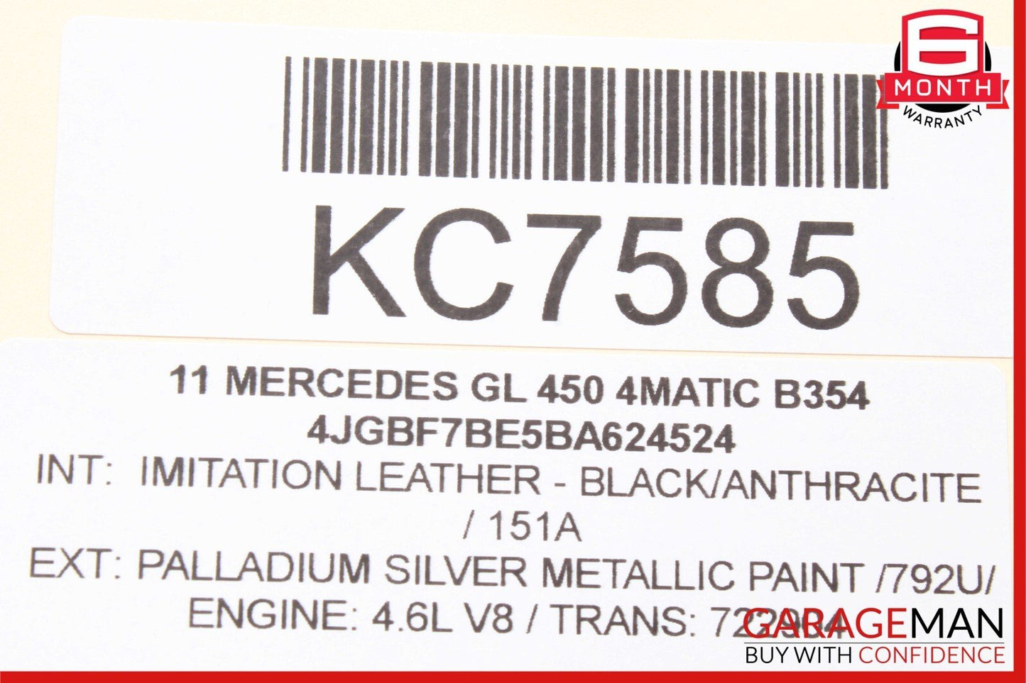 06-13 Mercedes X164 GL450 R350 Front Left Side Door Control Module Unit OEM